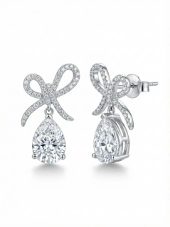 Náušnice „Kapka s Mašlí Brilliance“