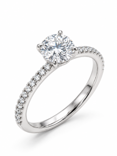 AMELIA 0,85CT – Luxusní stříbrný prsten s moissanity | ANU JEWELRY